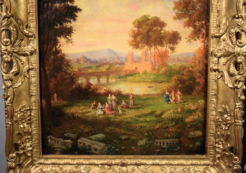 Louis XV - Paysages arcadiens, École romaine du XVIIIe siècle